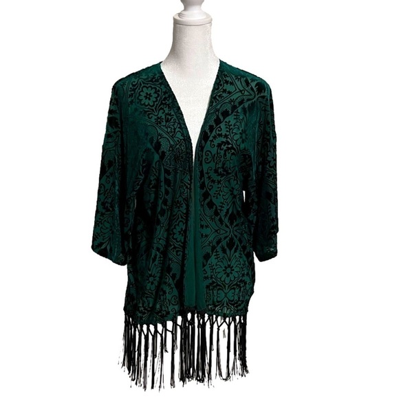 La Hearts Emerald Green Shawl (Sz One Size) - Picture 2 of 14